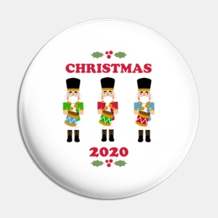 Masked Wooden Toy Soldier Christmas 2020 Pin