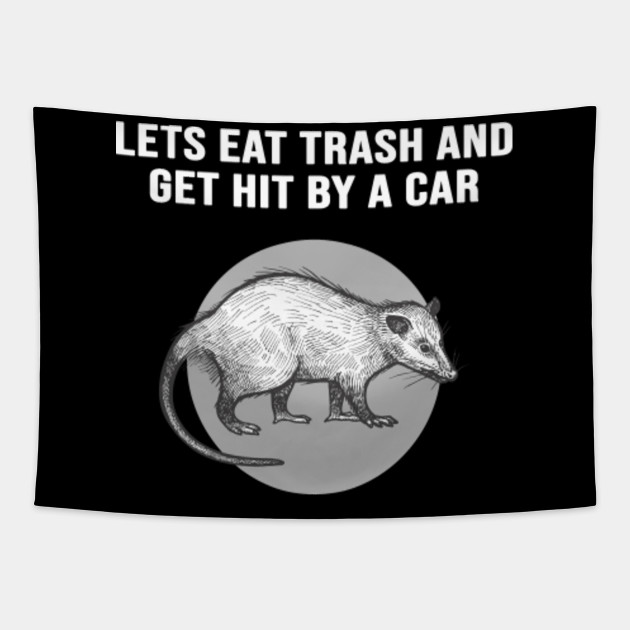 Lets Eat Trash And Get Hit By A Car Shirt Funny Opossum Meme