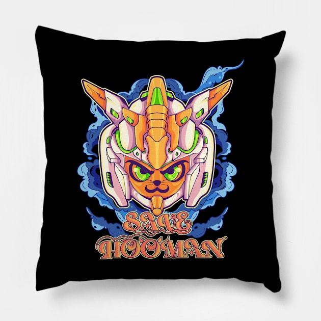 cat gundam Pillow by Arsyanendra