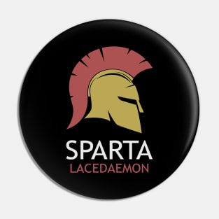 Sparta Lacedaemon Spartan Helmet Symbol Pin