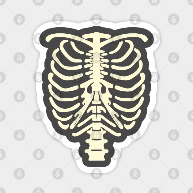 Skeleton Chest Magnet by Lamink