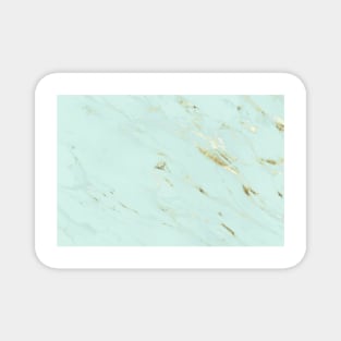 Green and gold marble background Magnet