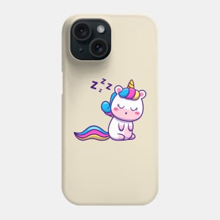 Cute Unicorn Sleeping Cartoon Phone Case