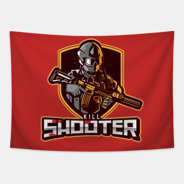 Battle ground shooter Tapestry by Hyper_co