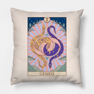 Zodiac sign tarot card Gemini Pillow