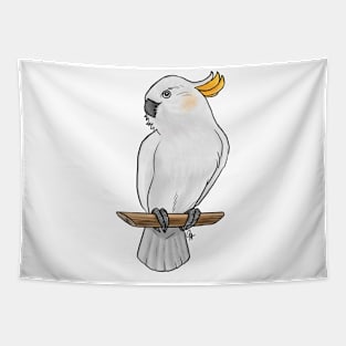 Bird - Citron Cockatoo - Crest Down Tapestry