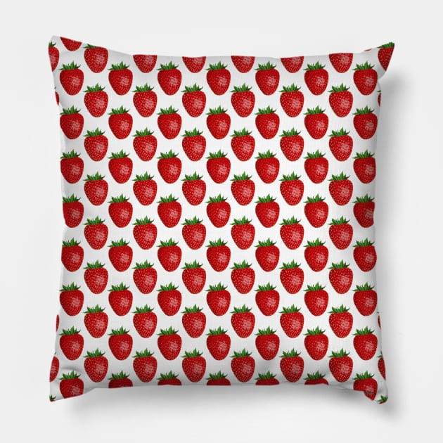Geometric Strawberry Pattern Pillow by EarlGreyTees