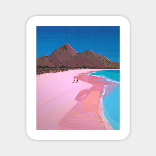 Pink Beach Magnet