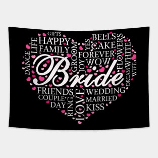 Bride Word Cloud Tapestry