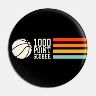 1000 Point Scorer Basketball Gift High School Basketball Mom Pin