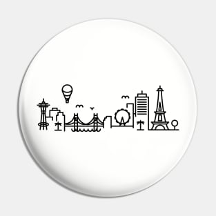 Cityscape Traveller Pin