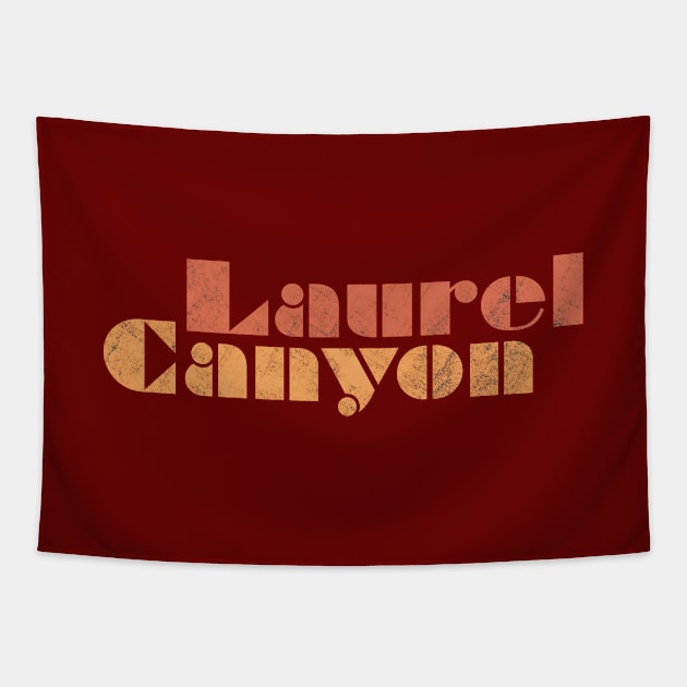 Laurel Canyon worn look Tapestry by retropetrol