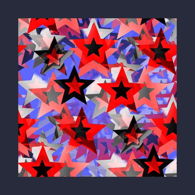 Festive red and blue stars by TiiaVissak