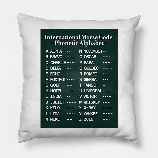 Morse Code Alphabet Pillow by ScienceCorner