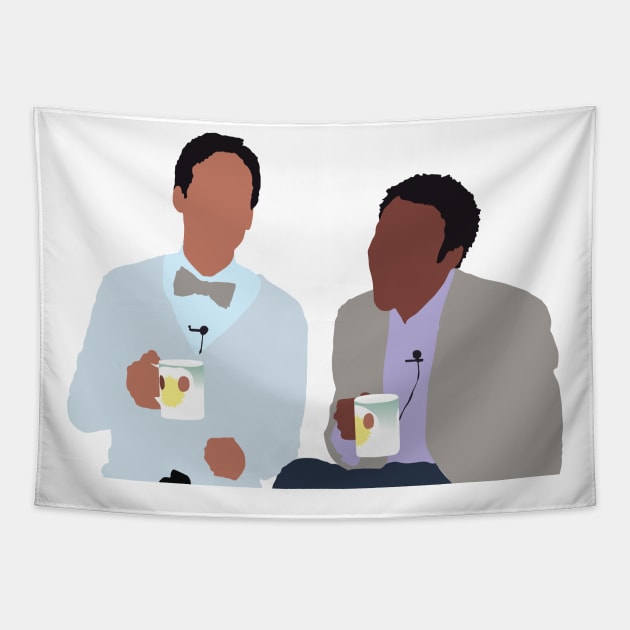 Troy and Abed Tapestry by FutureSpaceDesigns