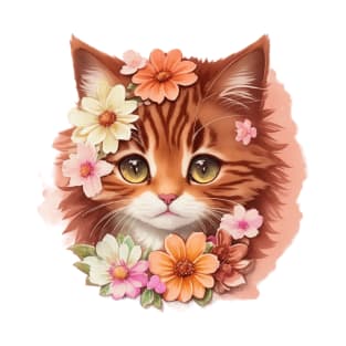 Choco-Purr's Fantastical Floral Delight: Inspired by Beloved Imaginative Realms T-Shirt
