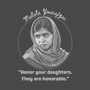 Malala Yousafzai Portrait and Quote T-Shirt