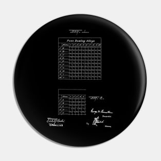 score sheets for bowling alleys Vintage Patent Drawing Pin