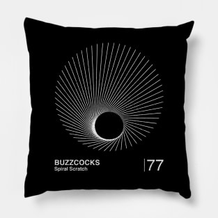 Spiral Scratch / Minimalist Graphic Artwork Design Pillow