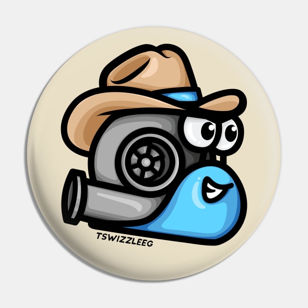 Turbo Snail - Yeet-Haw (Light Blue) Pin by hoddynoddy