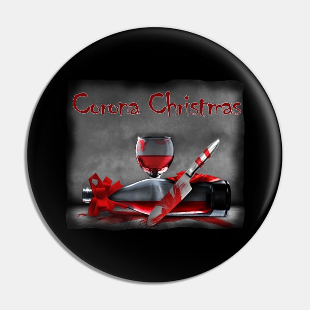 Corona Virus Christmas Social Distancing Wine Pin by Wanderer Bat