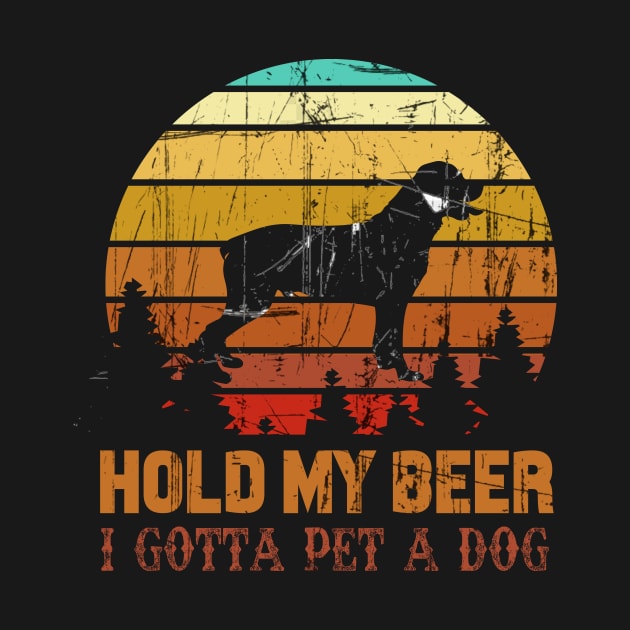 Holding My Beer I Gotta Pet This Rottweiler by Walkowiakvandersteen