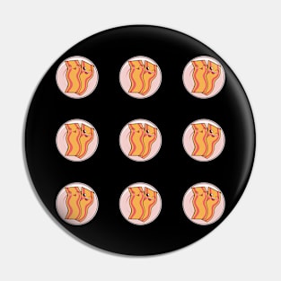 Fried Bacon Pattern Pin