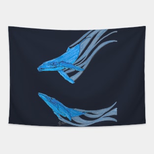 Whales Sliding through Space Tapestry