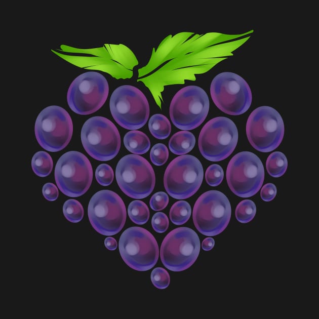 Vitis Vine of Berries In Heart Shape - Vegetarian - Go Vegan by SinBle