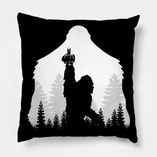 Funny Bigfoot Middle Finger for Squatch Believers Pillow