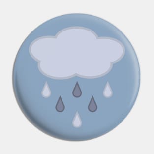 Rainy Day Rain Cloud in Blue Pin