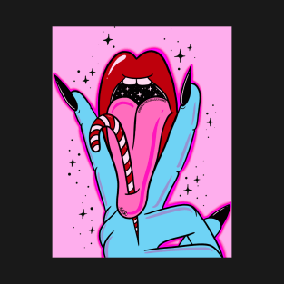 Candy Cane Tongue T-Shirt