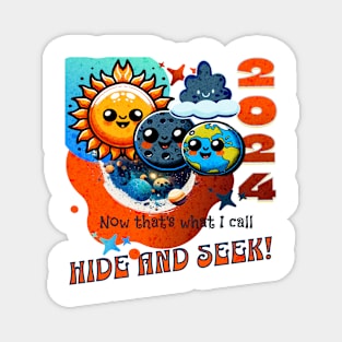 Cute Kids Solar Eclipse Hide and Seek Magnet