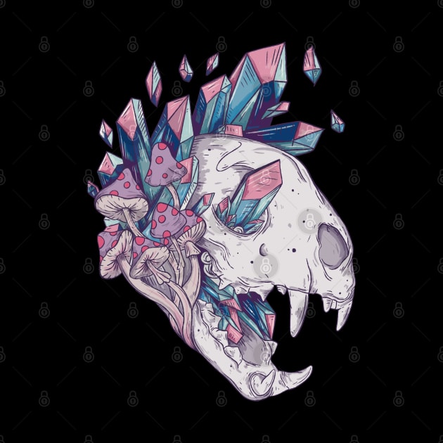 Crystal cat skull by Jess Adams