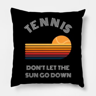 Vintage Retro Sunset Tennis Pillow