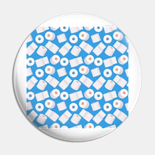 Toilet paper blue (pattern) Pin