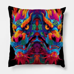 Neon Komainu Majesty Pillow