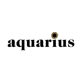 Aquarius Sunflower Zodiac T-Shirt