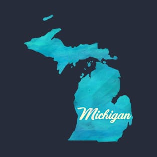 The State of Michigan - Watercolor T-Shirt