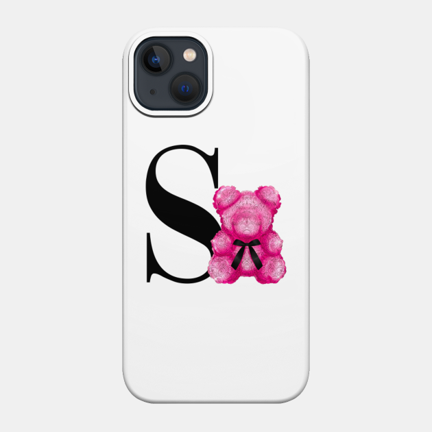 Monogram Teddy Bear S - S - Phone Case