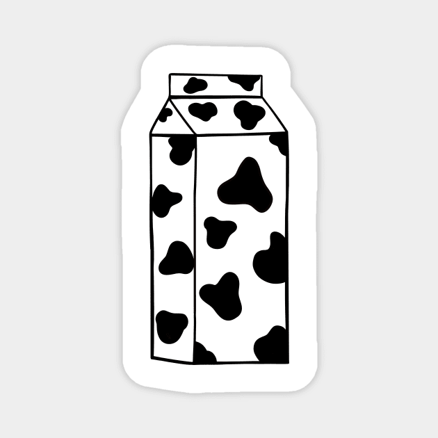 BLACK Cow Spot Milk Carton Magnet by SartorisArt1