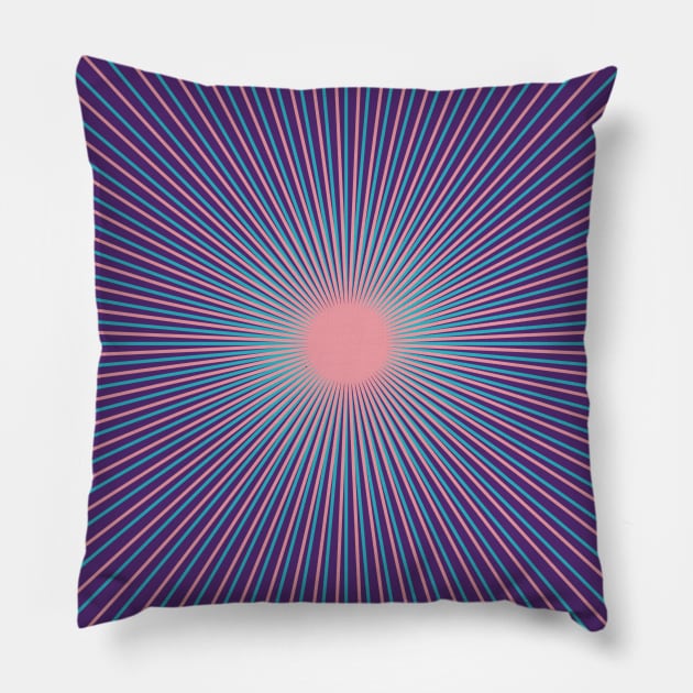 Circle Lines Visual Effect Pillow by DiegoCarvalho