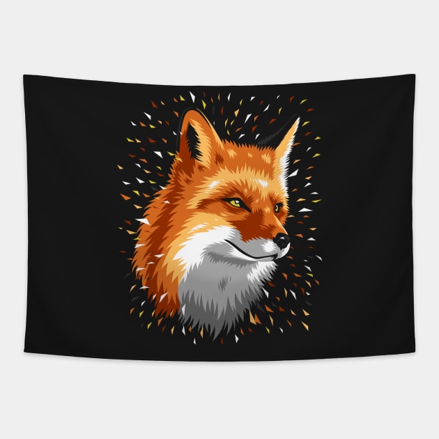 Fox Geometric colors Tapestry by albertocubatas