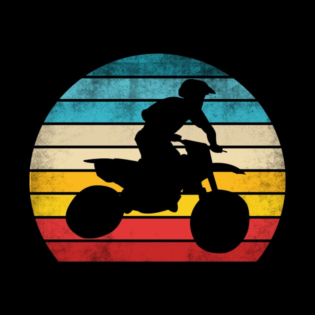 Retro Motocross Dirtbike Motorcycle by funkyteesfunny