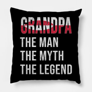 Grand Father Greenlandic Grandpa The Man The Myth The Legend - Gift for Greenlandic Dad With Roots From  Greenland Pillow