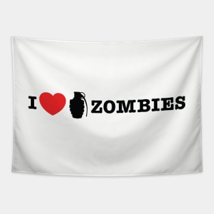 I love blowing up zombies Tapestry