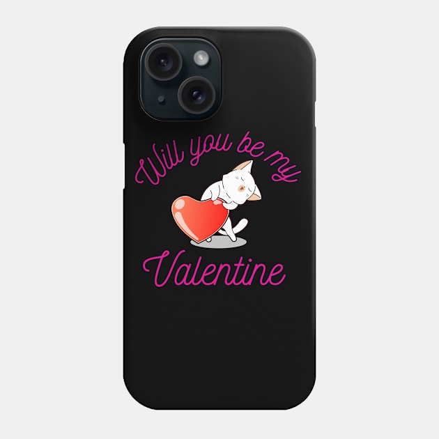 Will you be my valentine. Phone Case by skullgangsta