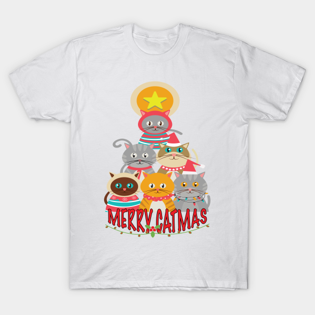 Discover Merry Catmas Christmas Cat Tree - Merry Catmas Christmas Tree - T-Shirt