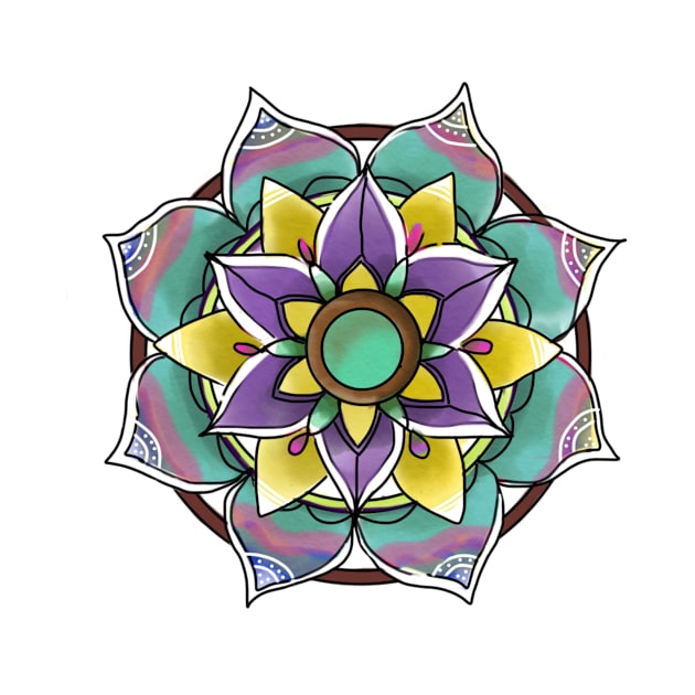 Teal Mandala by digitaldoodlers