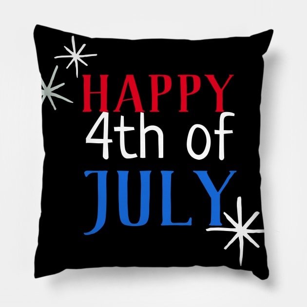 4th of July Independence Day Pillow by Hephaestus